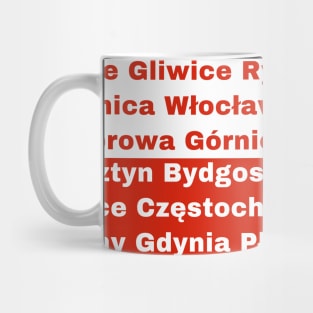 Polish Flag with Cities II Mug